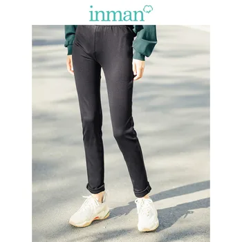 

INMAN 2020 Spring Minimalist Black Mid High Waist Fitting Leggings