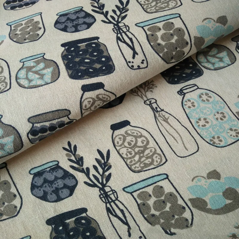 

Printed Cotton Linen blend Fabric For DIY Sewing Upholstery Quilting & Sewing Placemat,Bags Material