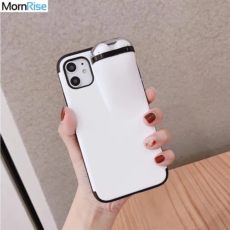 New Fashion Protection Cover For iPhone 11 Airpods Case With Headphone Home Base Soft Edge Cute Back pro Max | Мобильные телефоны и