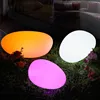 Solar Garden Lights Glow Cobble Stone Shape Outdoor Solar Light Waterproof Color Changing Landscape Lights with Remote Control 3