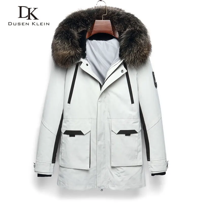 

Men Winter Coat Warm Jackets Thick Outerwear Windproof+Rabbit Fur Lining+Raccoon Fur Collar 2020 New Hooded Jacket P19089