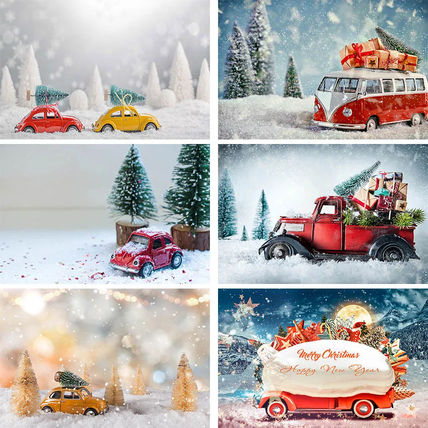 Weihnachten Und Rotes Auto Des Neuen Jahres Spielen Geschenk