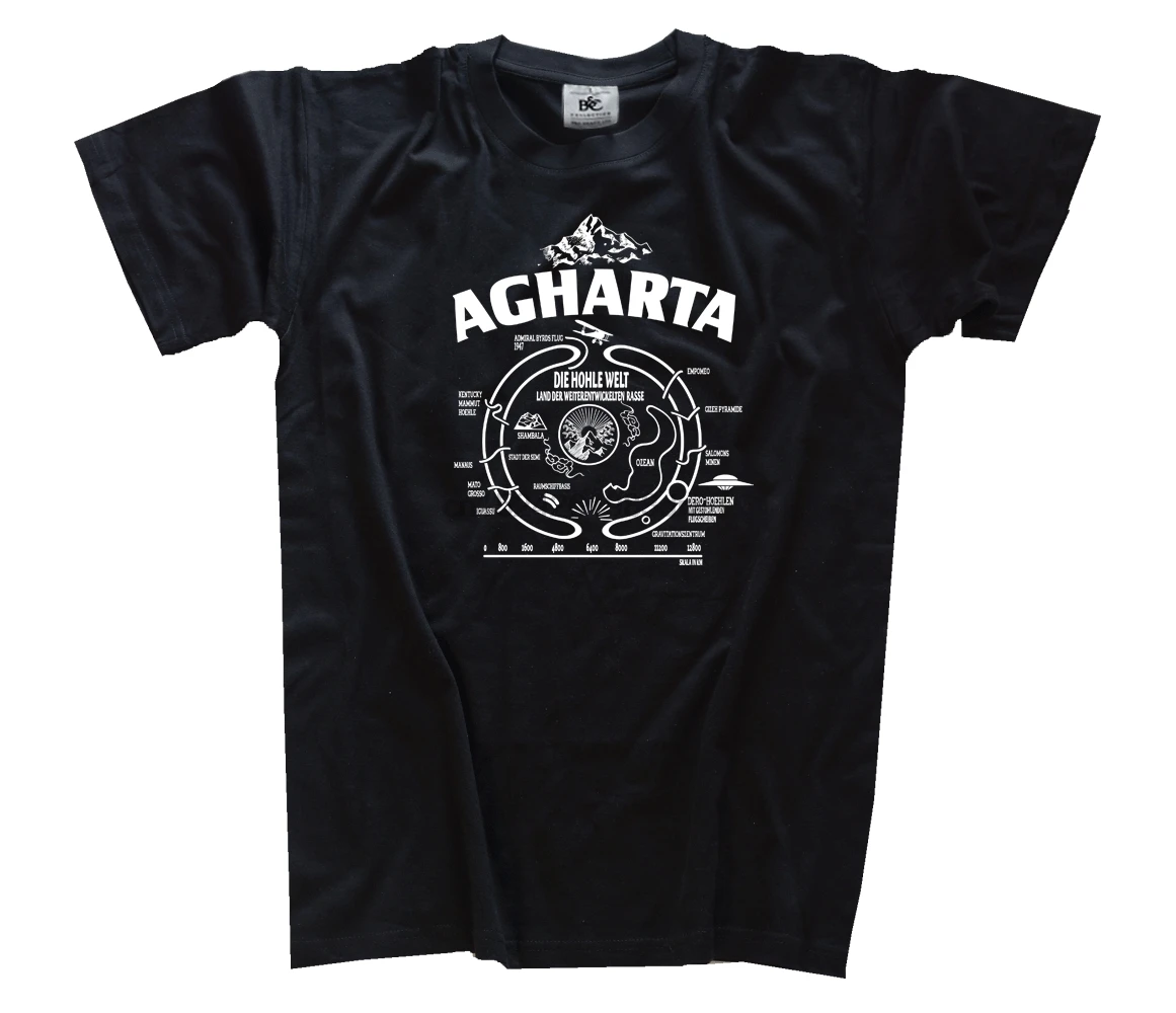 

Agharta-hohle Earth Neuschwabenland Hollow Earth Hohlwelt Vril T-Shirt S - 3XL T-Shirt Short Sleeve Fashion T Shirt