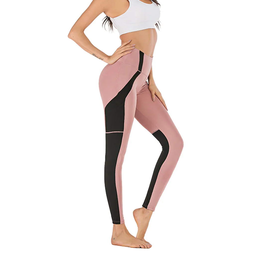 Штаны для йоги женские леггинсы для фитнеса одежда для тренировок спортивные Леггинсы для бега пуш-ап для спортзала эластичные тонкие брюки 2,0 - Цвет: Розовый