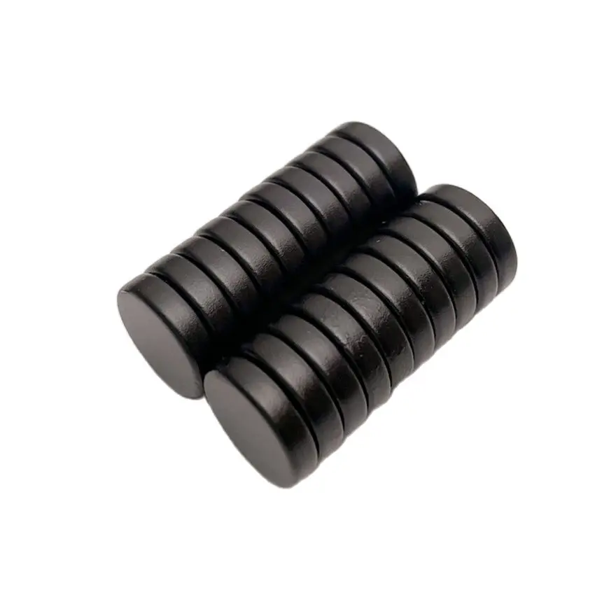 Black Epoxy Neodymium Magnet Strong Small Round Waterproof Rustproof Friction Fridge Whiteboard Magnetic Screen Bulletin Boards |