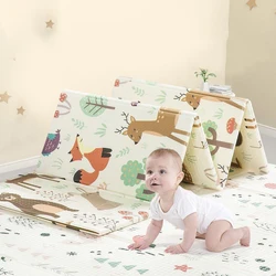 Alfombra Plegable para Gatear para Niños, Tapete de Juego de Actividades, Juguetes Educativos, Suelo Suave e Impermeable, XPE