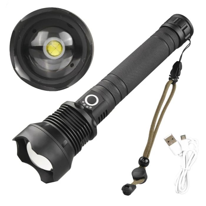 Новый длинный Zoom P70 бликовый фонарик из алюминиевого сплава с длинным съемным водонепроницаемым зарядным наружным фонариком