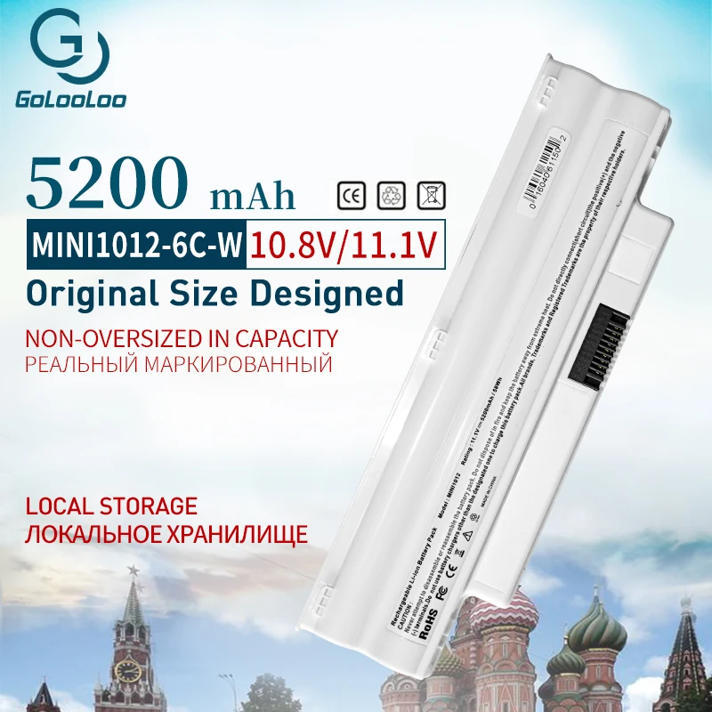 

11.1v 5200mAh 6 cells white 4400mah laptop battery for dell Inspiron Mini 1012 1018 3K4T8 854TJ 8PY7N CMP3D G9PX2 NJ644 T96F2