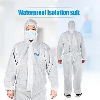 

1 PCS Isolation clothing protection against particles liquid spray Elastic design heat-seal protective clothing