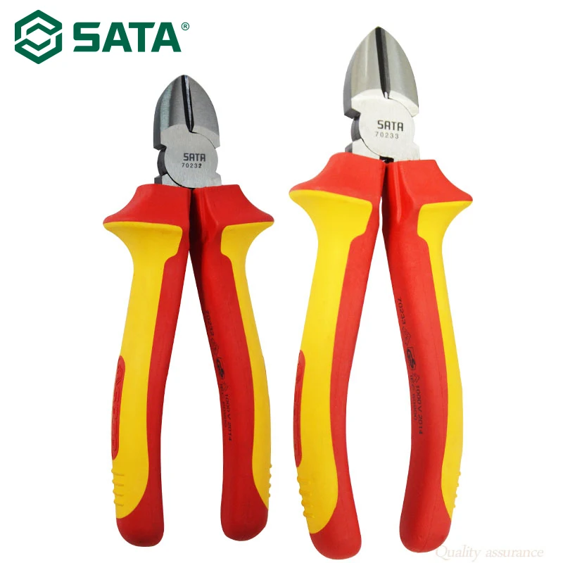 SATA VDE Изолированные Электрические плоскогубцы устойчивые к давлению