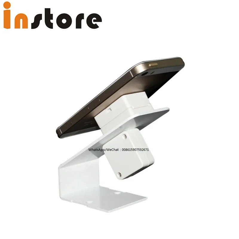 (10 pcs/Lot ) mechanical retractable securit display stand with pull box steel cord for mobile phone anti theft
