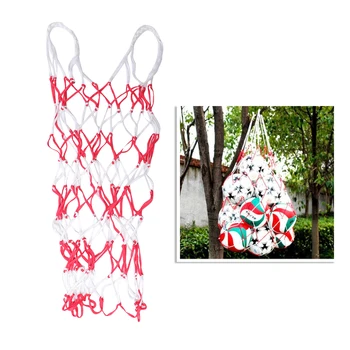 

1pc Big Container Bag For Soccer Basketball Sling Shoulder Strap Bag Drawstring Storage Bag Mesh Net Bag For Training School