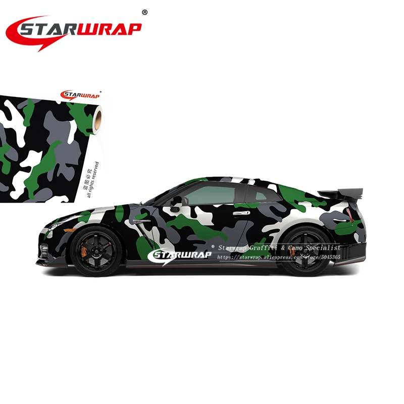 

Starwrap Camouflage Vinyl Car Wrap Decorative Auto Sticker Motorcycle Scooter DIY Decal Wraps Adhesive Camo Sheet