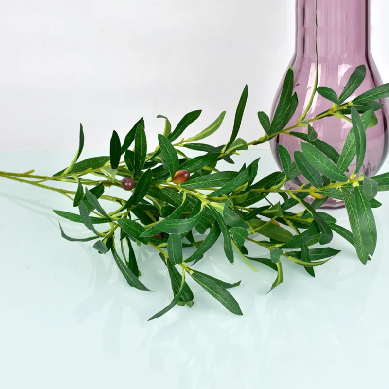 

1pc Artificial European Olive Tree Branches DIY Decoration Flowers Plants Wreath