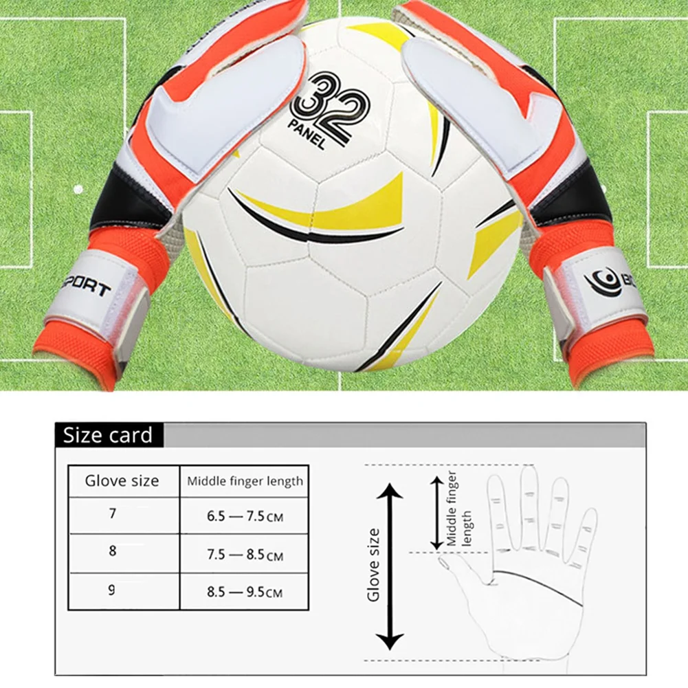 Professional Soccer Goalkeeper Gloves for Children, Anti-Slip, Finger Protection, Football Goalie Gloves, Kids, Wearable 6