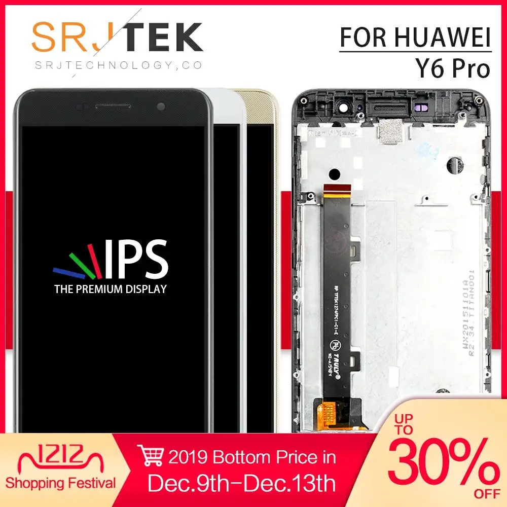 Najtaniej Srjtek dla Huawei Y6 Pro panel wyświetlacza lcd z ekranem dotykowym Digitizer 5.0 komplet rama TIT U02 TIT AL00 TIT L01
