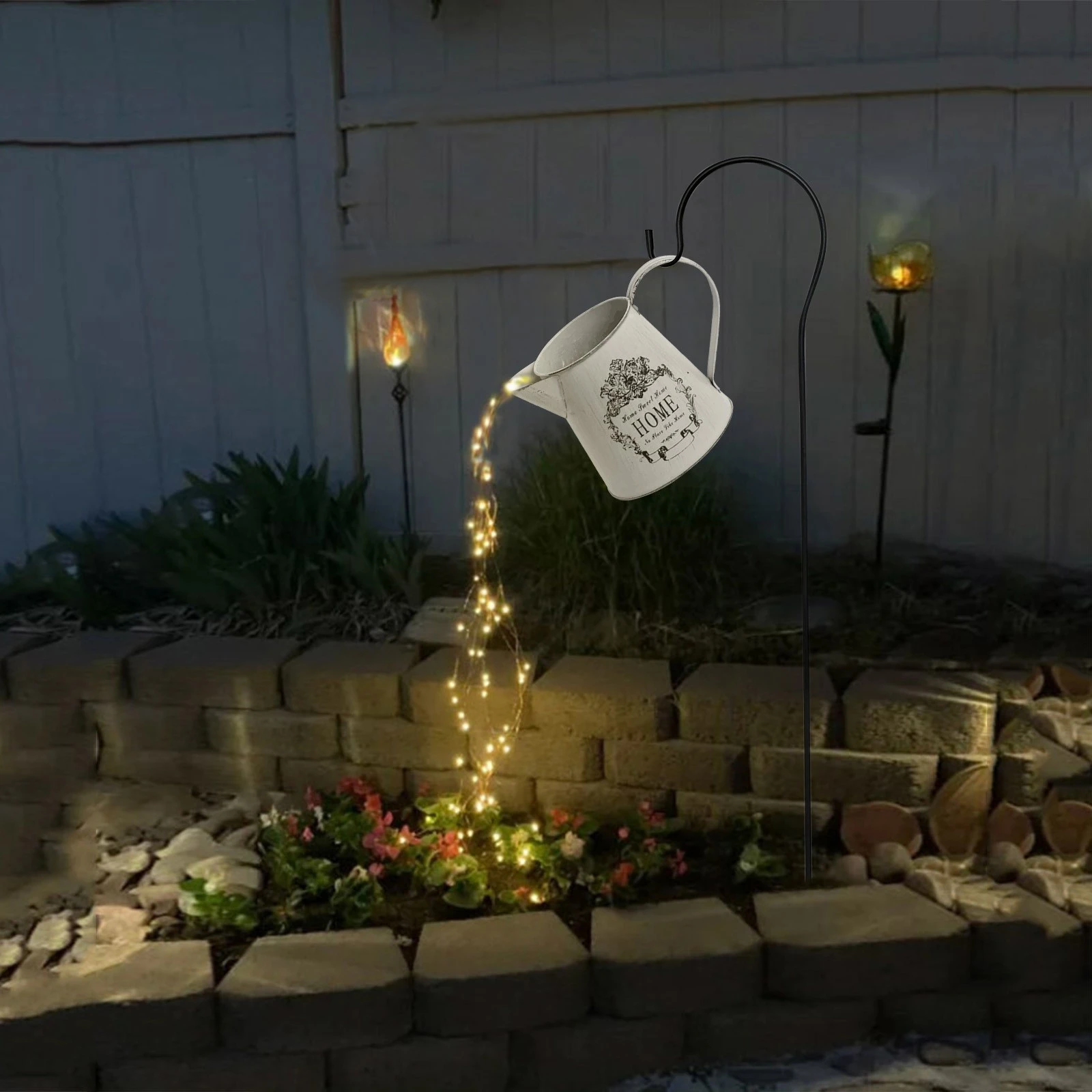 Lámpara de jardín para césped creativo regadera chispas tipo de estrel Lámpara de jardín para césped creativo regadera chispas tipo de estrel