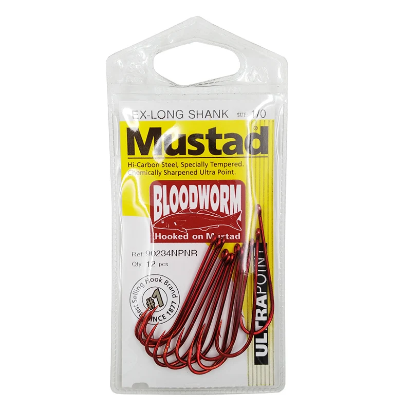 1 упаковка, Аутентичные крючки mustad для морской рыбалки, Pesca 90234 Np# Высокоуглеродистая сталь, крючки для Червяков, приманки, колючие крючки