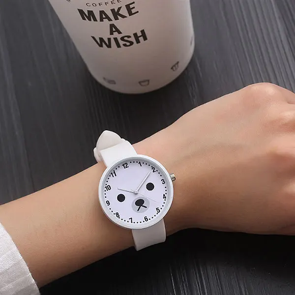 Новые силиконовые модные студенческие Детские часы, детские часы, наручные часы для девочек и мальчиков, детские часы, кварцевые наручные часы, подарок для девочки - Цвет: white