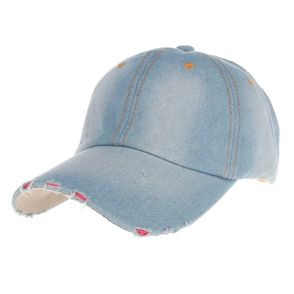 Washed Cotton Baseball Cap 2015 Fashion Mens Womens Jean Sport Hat Casual Denim Snapback Hip Hop Sun gorra hombre Bone | Аксессуары для
