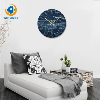 

Personality Kitchen Decoration Hanging Clock Home Modern Design Clock Nordic Marble Wall Clock Living Room Minimalist Art Clocks