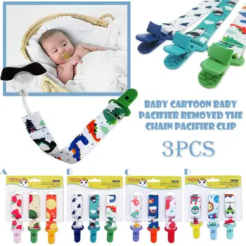 

Cartoon Print Baby Nipple Chain Lovely Anti Falling Pacifier Clip Holder