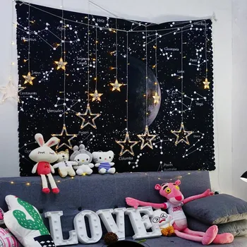 

12style Black background tapestry decorative painting tapestry animal fabric diy textiles elastic tissu cloth fabric C965