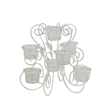 

Europe Seven Seat Iron Art Glass Candle Holders Romantic Wedding Birthday Gift Decoration Kaarsenhouder Christmas Decor Ec50lz
