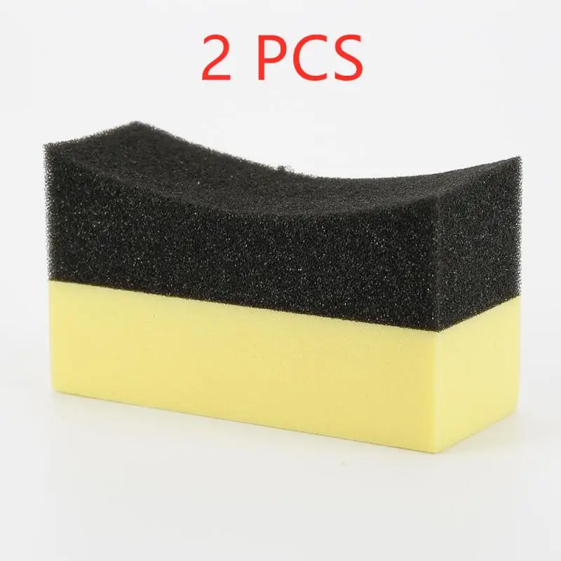 2Pcs Tire Contour Dressing Applicator Gloss Polishing Sponge Wax Auto Products Window Glass Cleaning Tools Car Accessories | Автомобили и