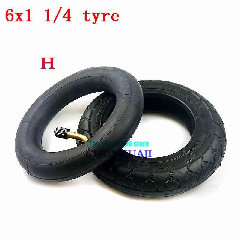 150 мм колеса 6x1 1/4 твердые/инфляция шины внутренняя труба для складывающийся велосипед электрический скутер 6-дюймовая мини-скутер шины - Цвет: tube tyre H