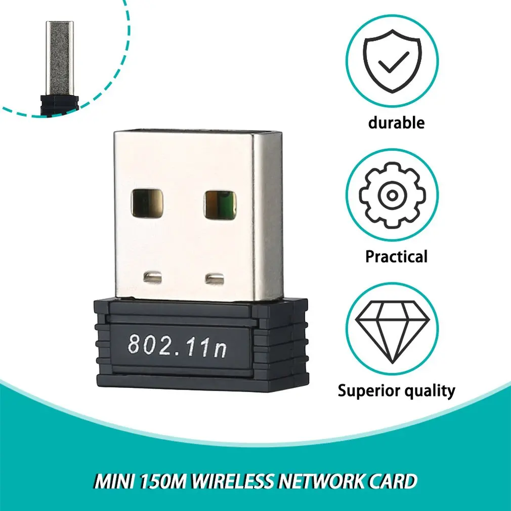 Мини-ПК WiFi адаптер 150 м USB WiFi антенна Беспроводная компьютерная Сетевая Карта 802.11n/g/b Портативный USB Wifi адаптер приемников