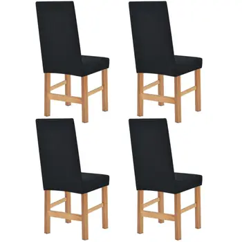 

Vidaxl stretch chair cover 4 PCs Black Pique