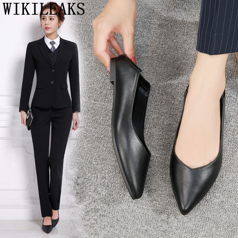 black flats for work