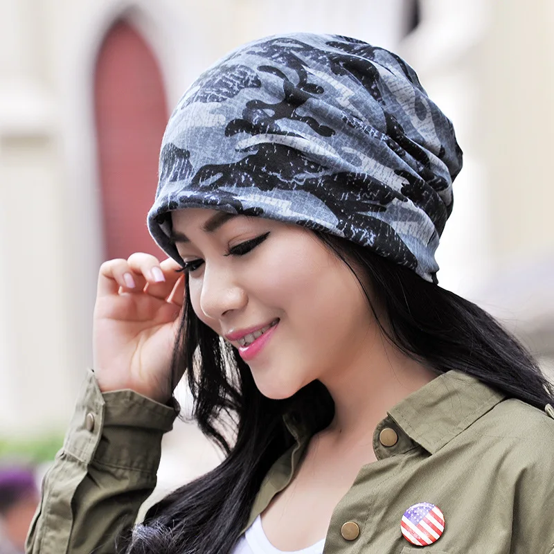 

Camouflage hat around the neck dual-use men's and women's pure cotton stretch fall and winter outdoor windproof and warm Baotou