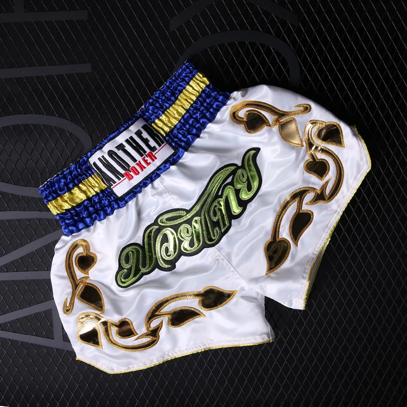 Kick Boxing/Детские трикотажные изделия Тайгер Муай Тай боксео шорты для мужчин ММА кикбоксинг, спортивные шорты для фитнеса, детские штаны для дрессировки Bjj - Цвет: 1