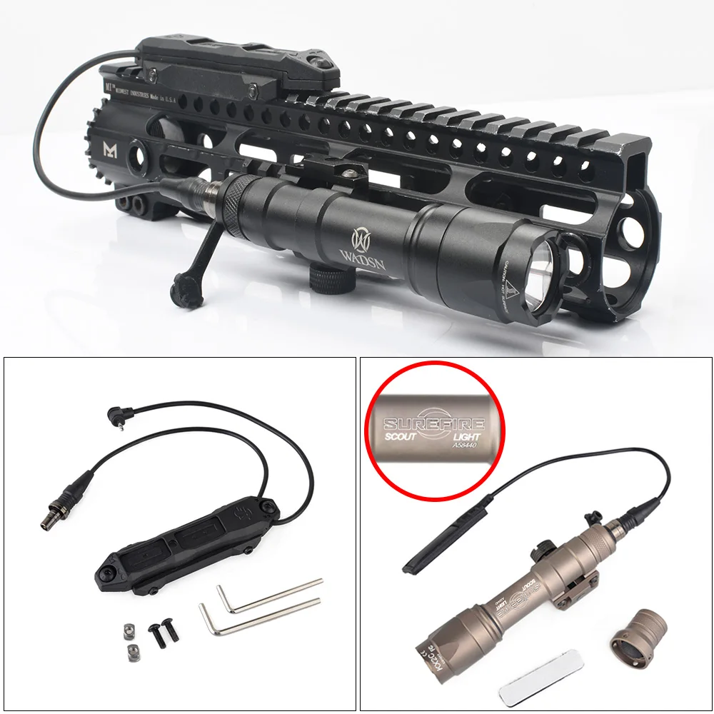 NE04040BK-072DE(SF) Surefir Воздушный пистолет M600 M600C светодиодный фонарик 340 люмен дистанционный переключатель давления двойная кнопка охотничья тактика светодиодный M3X аксессуары - Цвет: NE04040BK-072DE(SF)