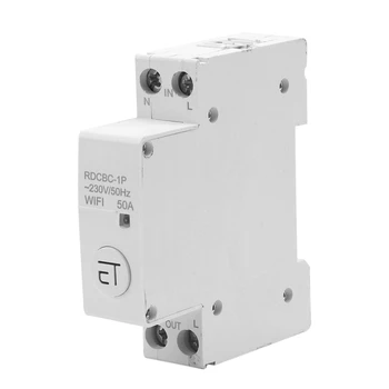 

RDCBC-1P WiFi Circuit Breaker Remote Controlled By EWeLink Voice Control Compatible with Alexa and Google Home