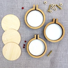 10Pcs Mini Borduren Hoepel Borduurraam Houten Kruissteek Hoepel Ring Hout Earring Diy Craft Gift Kit Hanger Hand ambachten