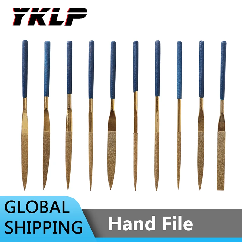

Needle Files Diamond Sand Rubber Handle for Wood Grinding 140/160/180mm 10Pcs