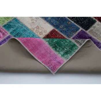 

195x304 Cm Multicolor Handmade Modern Patchwork Rug-6x10 Ft
