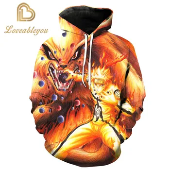 

Men and Women Sasuke Uzumaki Naruto Kurama Anime Pullover Hoodie Cosplay Costume Streetwear Hoodie New Harajuku Sweatshirt