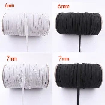 

6/7mm Flat Elastic Band Black/White Sewing Clothing Accessories Sewing Accessories Underware Pajamas DIY