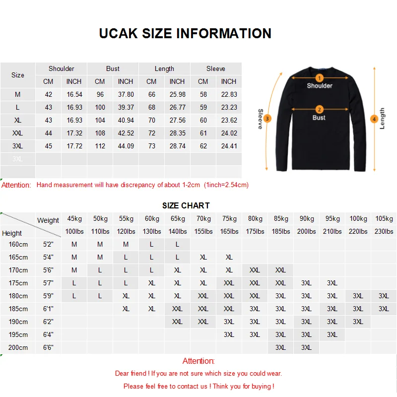 Promo UCAK Brand Sweatercoat Men 2020 New Arrival Fashion Spring Autumn Wool V-Neck Casual Solid Zipper Streetwear Sweaters Men U1044