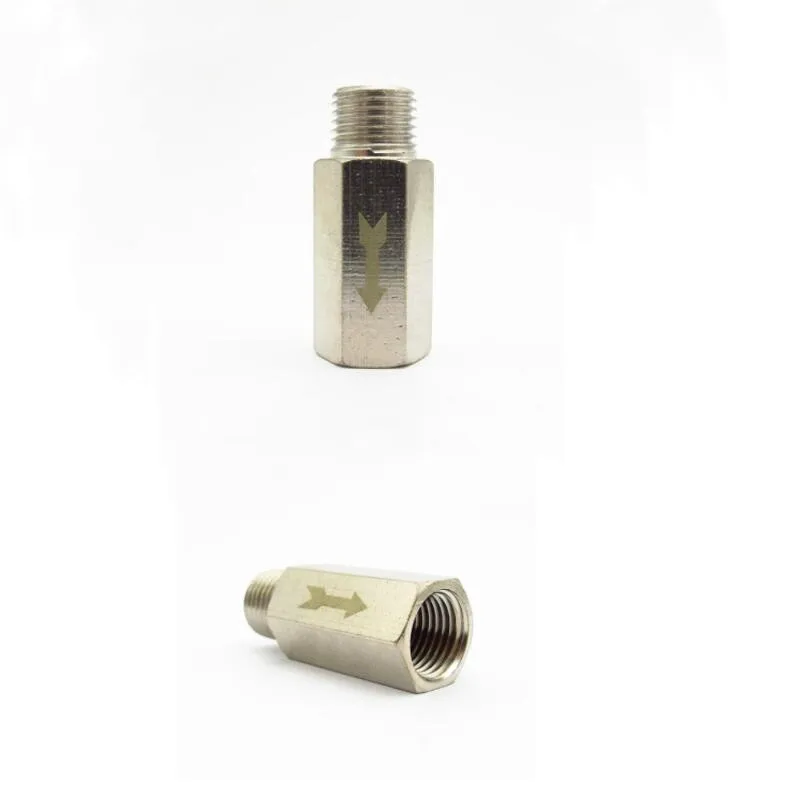 1/8 1/4 3/8 1/2 BSP macho a hembra latón NEUMÁTICA Una forma de no retorno válvula de aire de agua de aceite de Gas