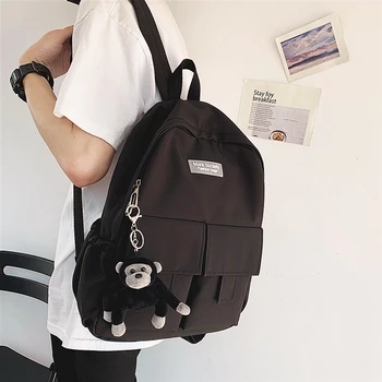 

College Student Backpack Women High-capacity School Bag for Teens Korean Harajuku High School Backpack Female Backpacks Ladies