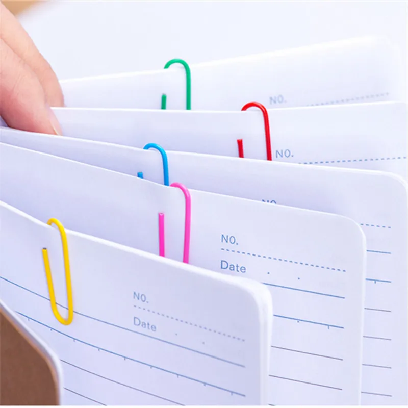 Paper Clips Golden Notebook Bookmark binder Paperclips Accessories Paper Clips Binding Office Stationary Supplies