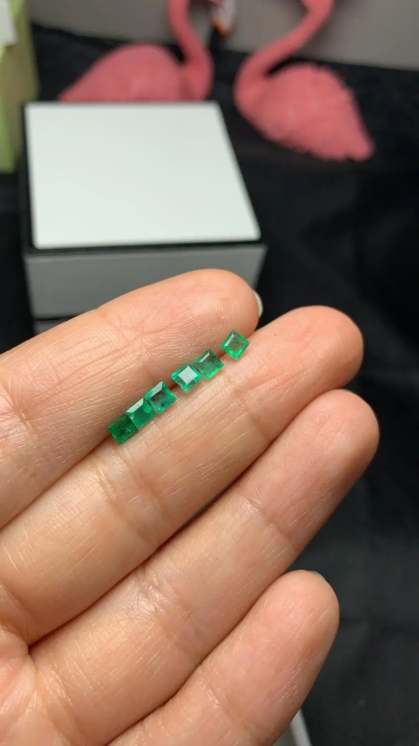 truly precious Squar natural loose gemstones emerald bijoux femme green gem for ring necklace bracelet stone joyas edelstenen