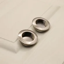 Круг из цинкового сплава промывка встроенный скрытый круг диаметр 42 для шкафа с выдвижными ящиками для гардероба только ручка