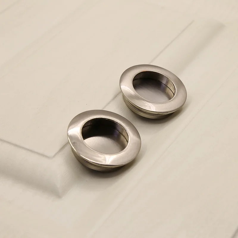 

Zinc Alloy Circle Flush Pull Embedded Hidden Concealed Circle Diameter 42 Drawer Cabinet Wardrobe Only Handle