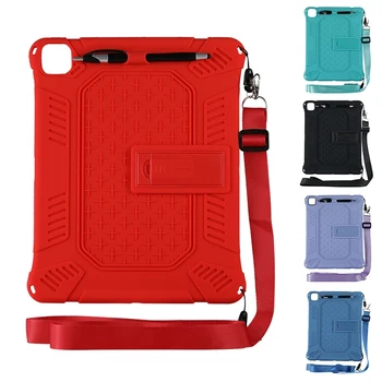 

for iPad Pro 12.9 2020 2018 Tablet Case Silicone Case Tablet Stand Anti-Fall with Strap and Capacitor Pen